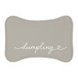 Personalized Stone Grey Dog Food Mat