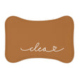 Personalized Cognac Dog Food Mat
