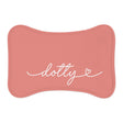 Personalized Peach Dog Food Mat