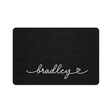 Personalized Black Dog Food Mat