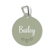 Green Heart Personalized Dog Tag – Custom Name Pet ID Tag