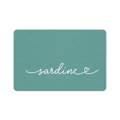 Jade Personalized Dog Food Mat – Custom Name Pet Bowl Mat