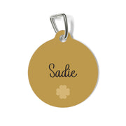 Golden Clover Personalized Dog Tag – Custom Name Pet ID Tag