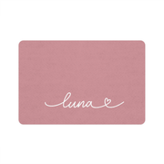 Pink Personalized Dog Food Mat – Custom Name Pet Bowl Mat