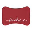 Personalized Red Dog Food Mat