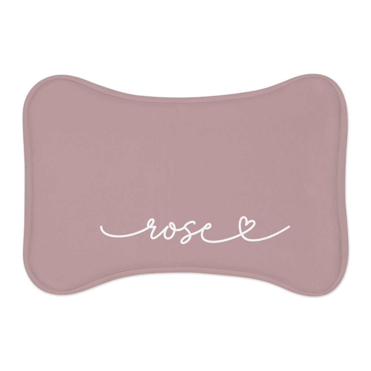 Personalized Dusty Rose Dog Food Mat