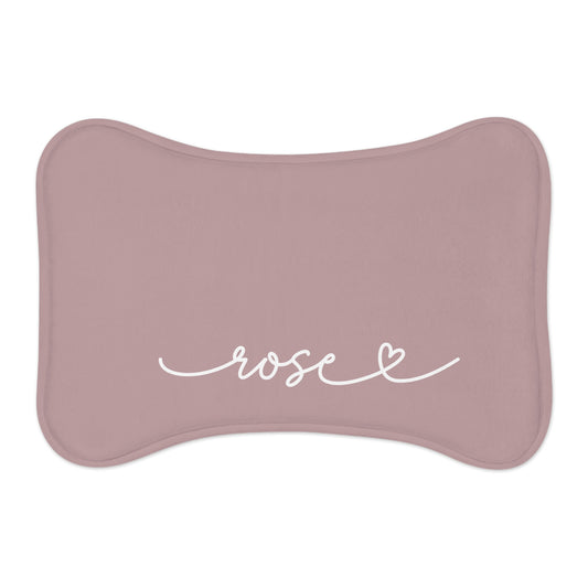 Personalized Dusty Rose Dog Food Mat