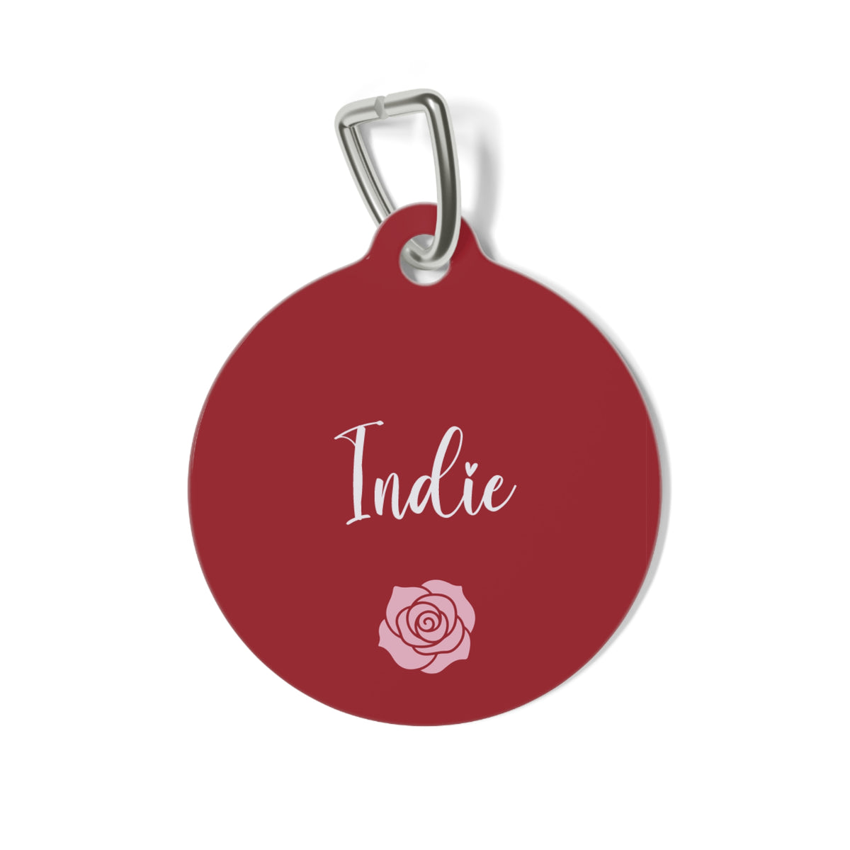 P003 red heart Name pet tag | Personalized Contact Info ID Tag