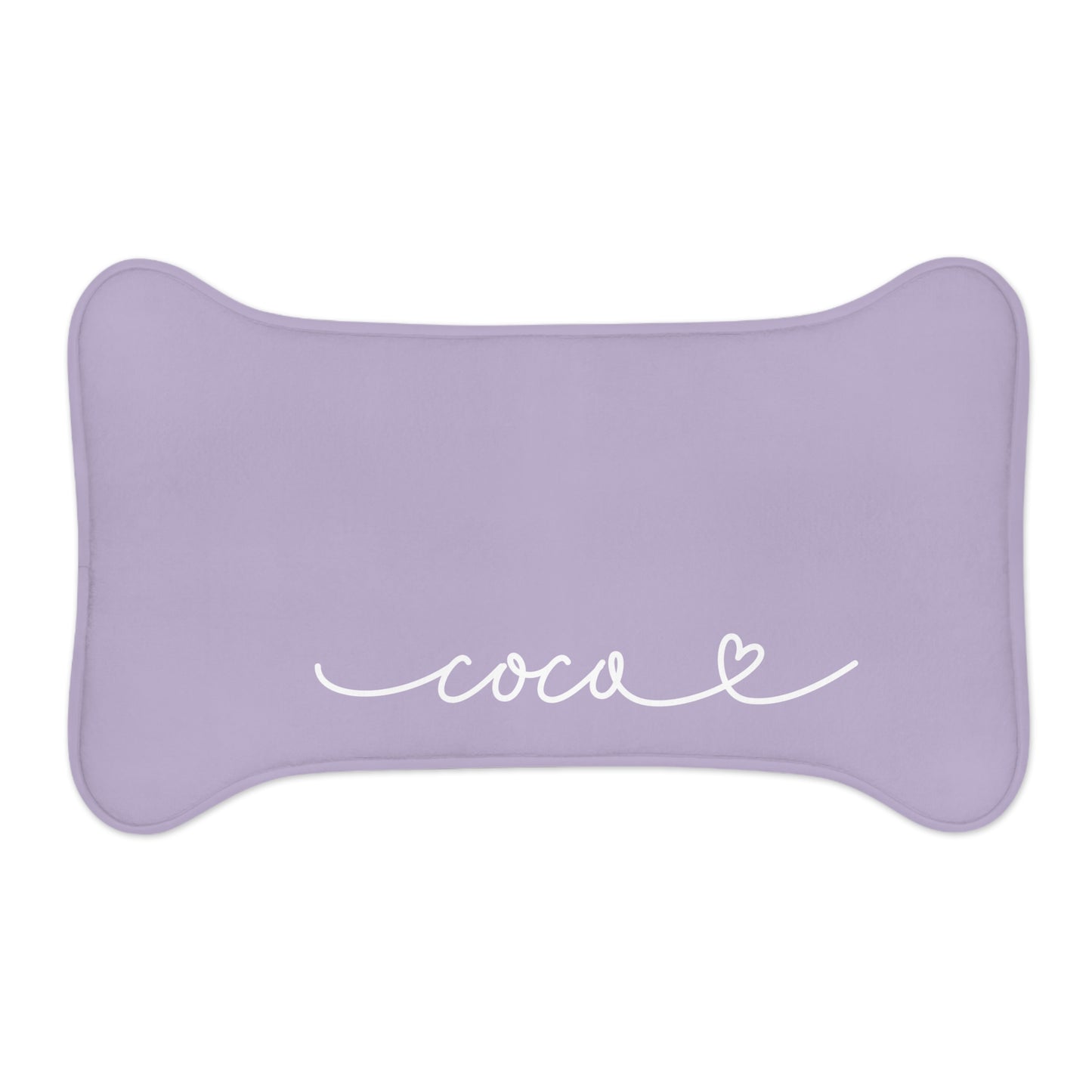 Personalized Soft Purple Dog Food Mat