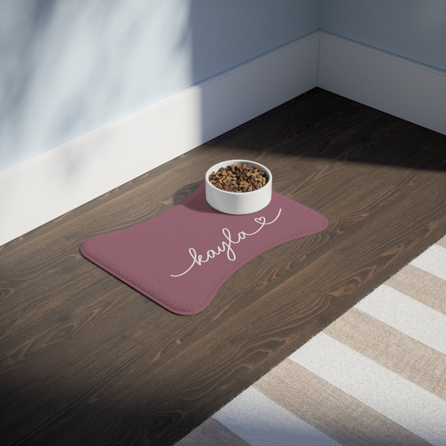 Personalized Berry Dog Food Mat