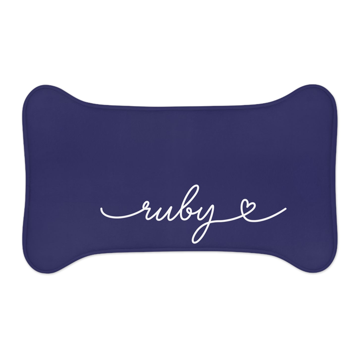 Personalized Violet Dog Food Mat