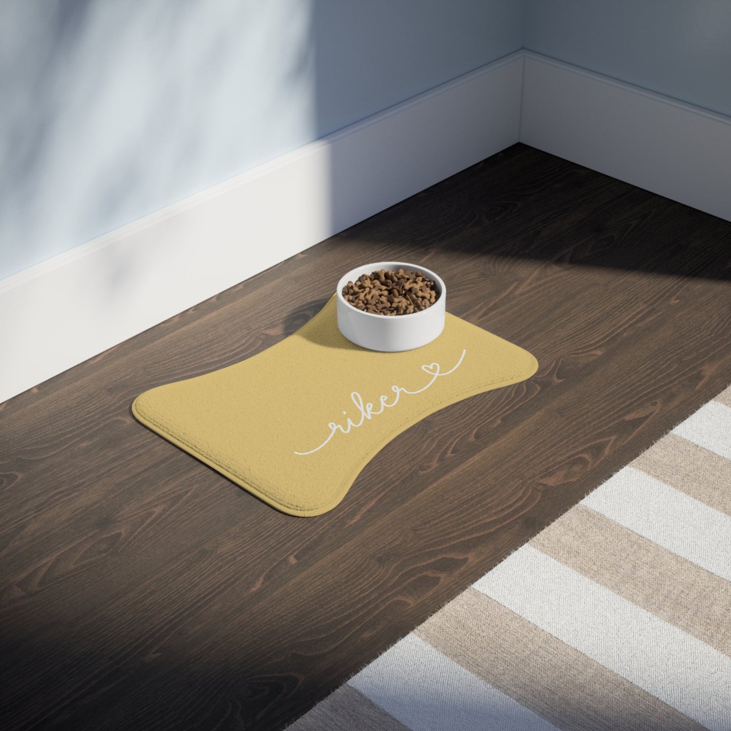 Personalized Lemon Dog Food Mat