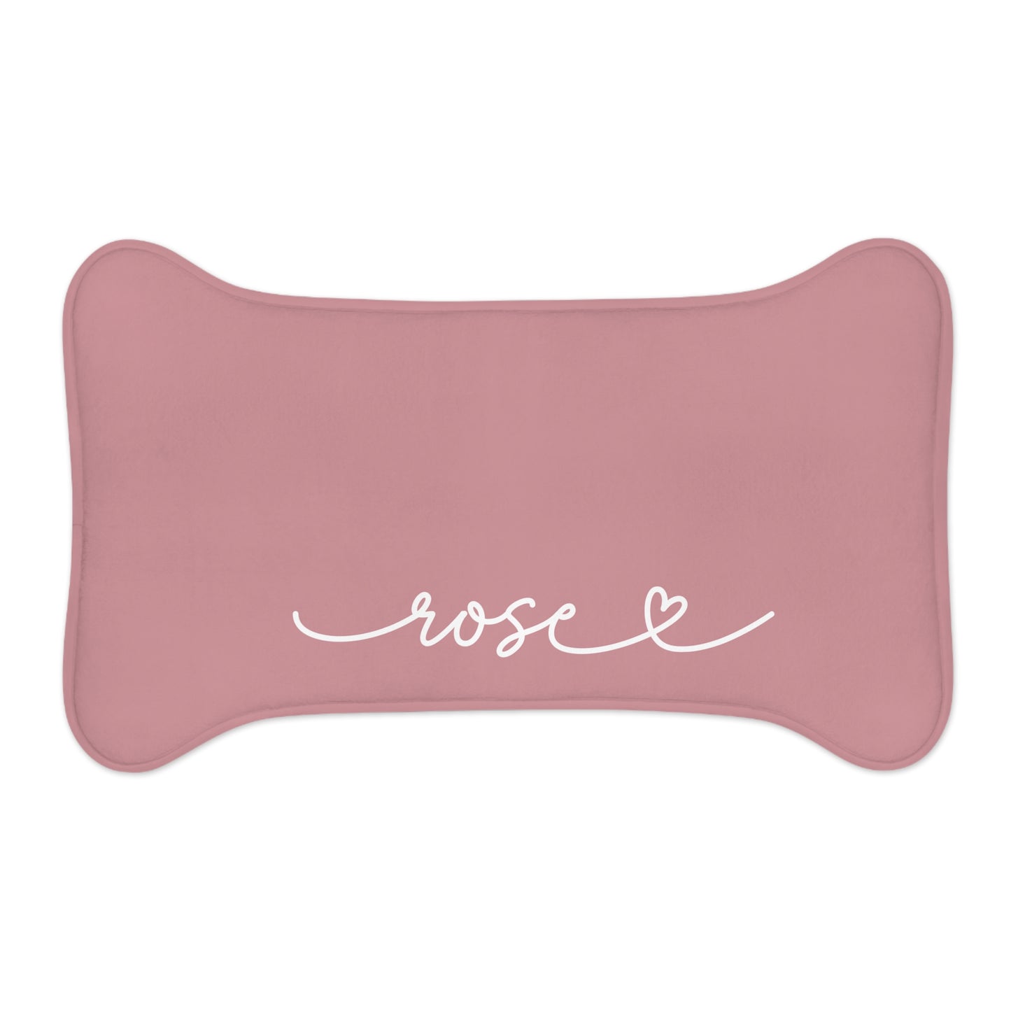 Personalized Rose Dog Food Mat