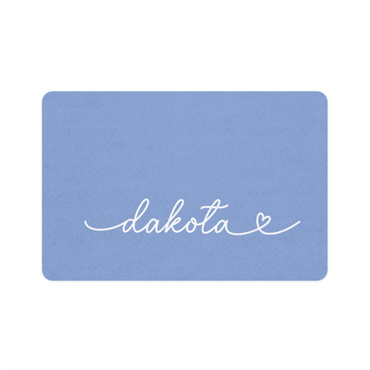 Personalized Lilac Dog Food Mat | Custom Dog Placemat