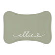 Personalized Sage Green Dog Food Mat
