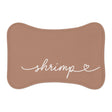 Personalized Light Brown Dog Food Mat