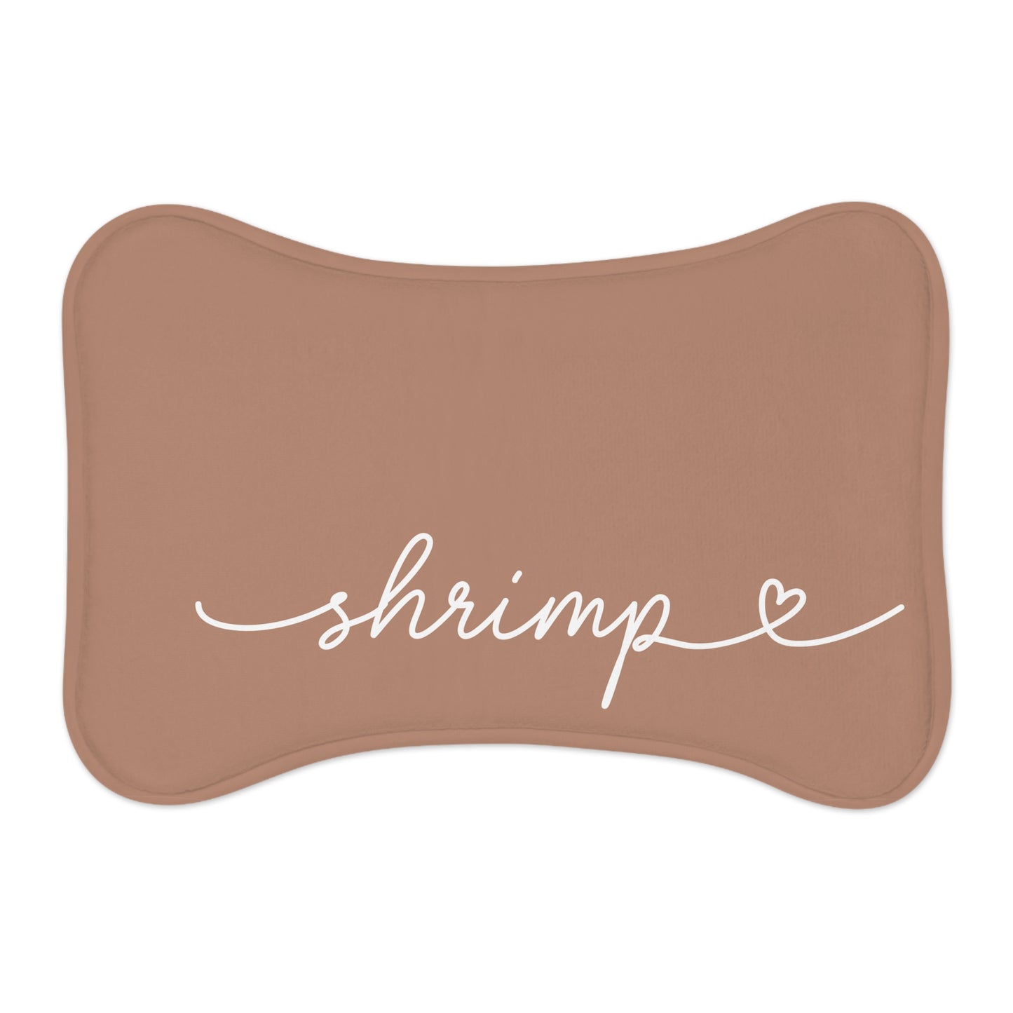 Personalized Light Brown Dog Food Mat