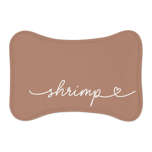 Personalized Light Brown Dog Food Mat