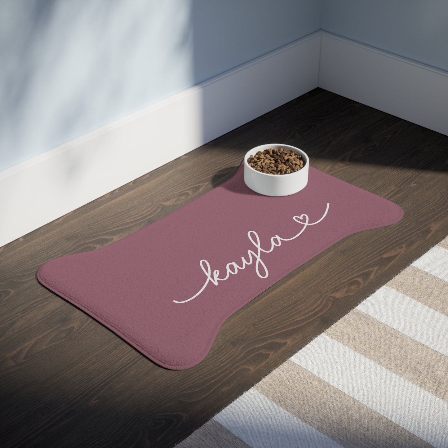 Personalized Berry Dog Food Mat
