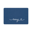 Personalized Midnight Blue Dog Food Mat | Custom Dog Placemat