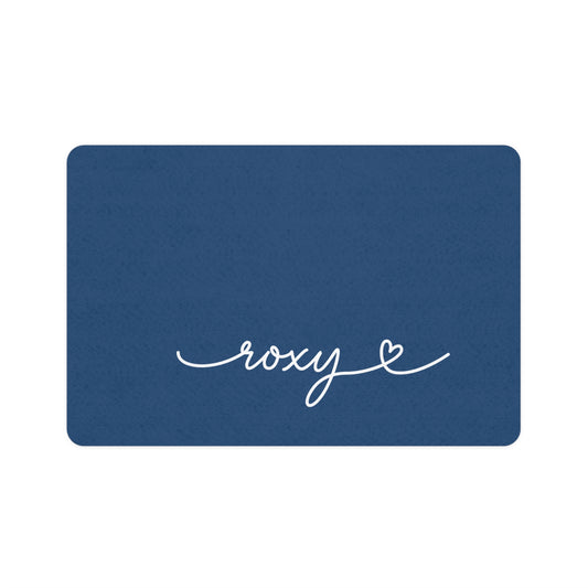 Personalized Moss Green Dog Food Mat | Custom Dog Placemat