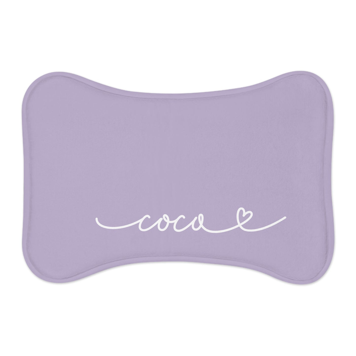 Personalized Soft Purple Dog Food Mat