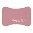 Personalized Rose Dog Food Mat