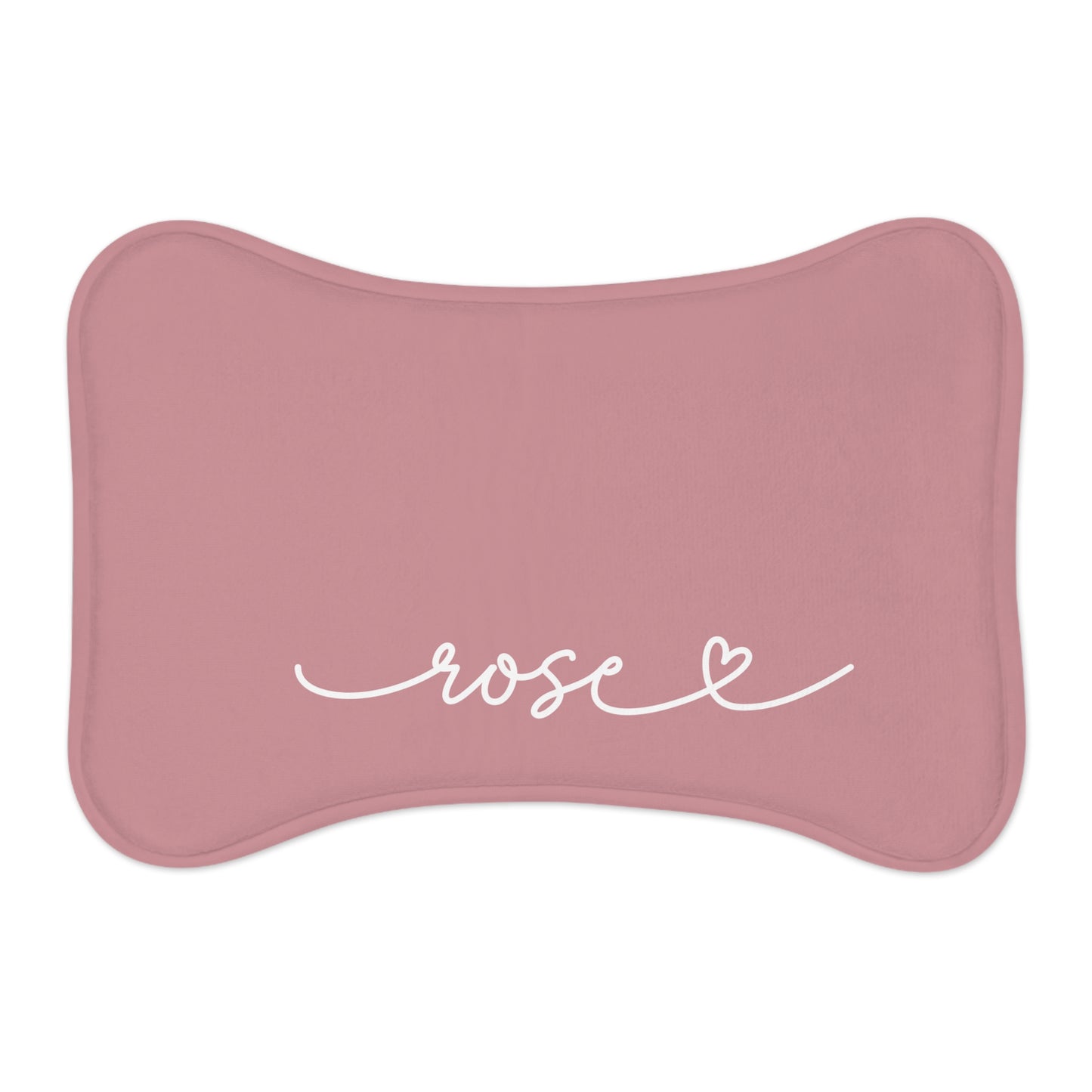 Personalized Rose Dog Food Mat