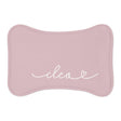 Personalized Soft Pink Dog Food Mat