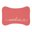 Personalized Salmon Pink Dog Food Mat