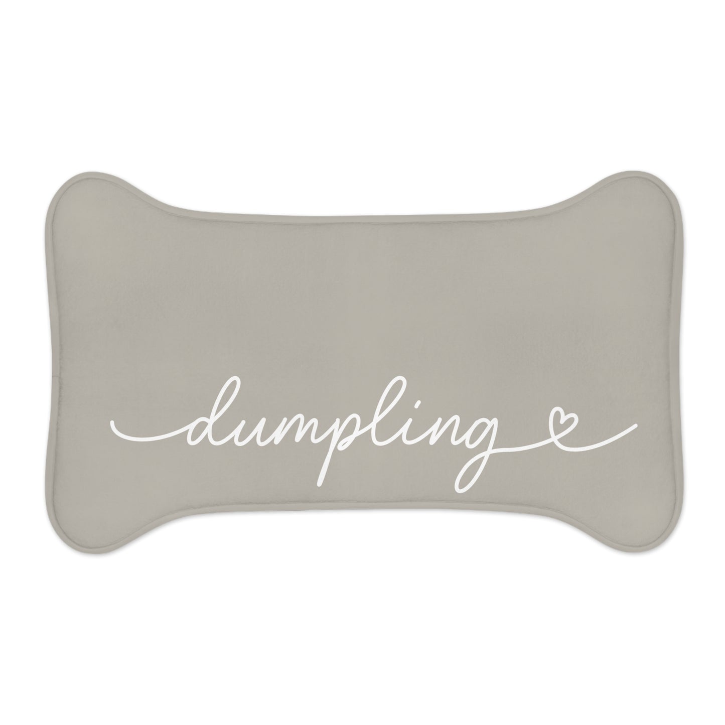 Personalized Stone Grey Dog Food Mat