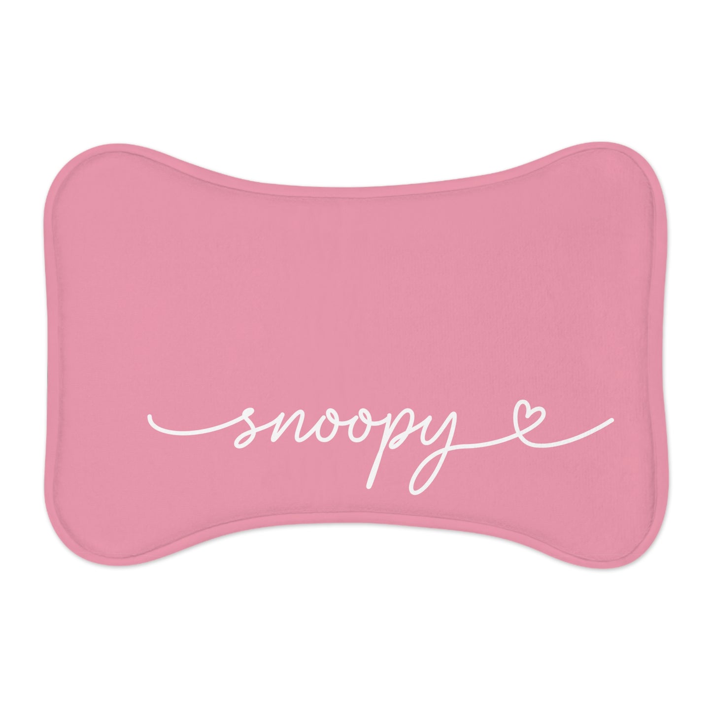 Personalized Pink Dog Food Mat