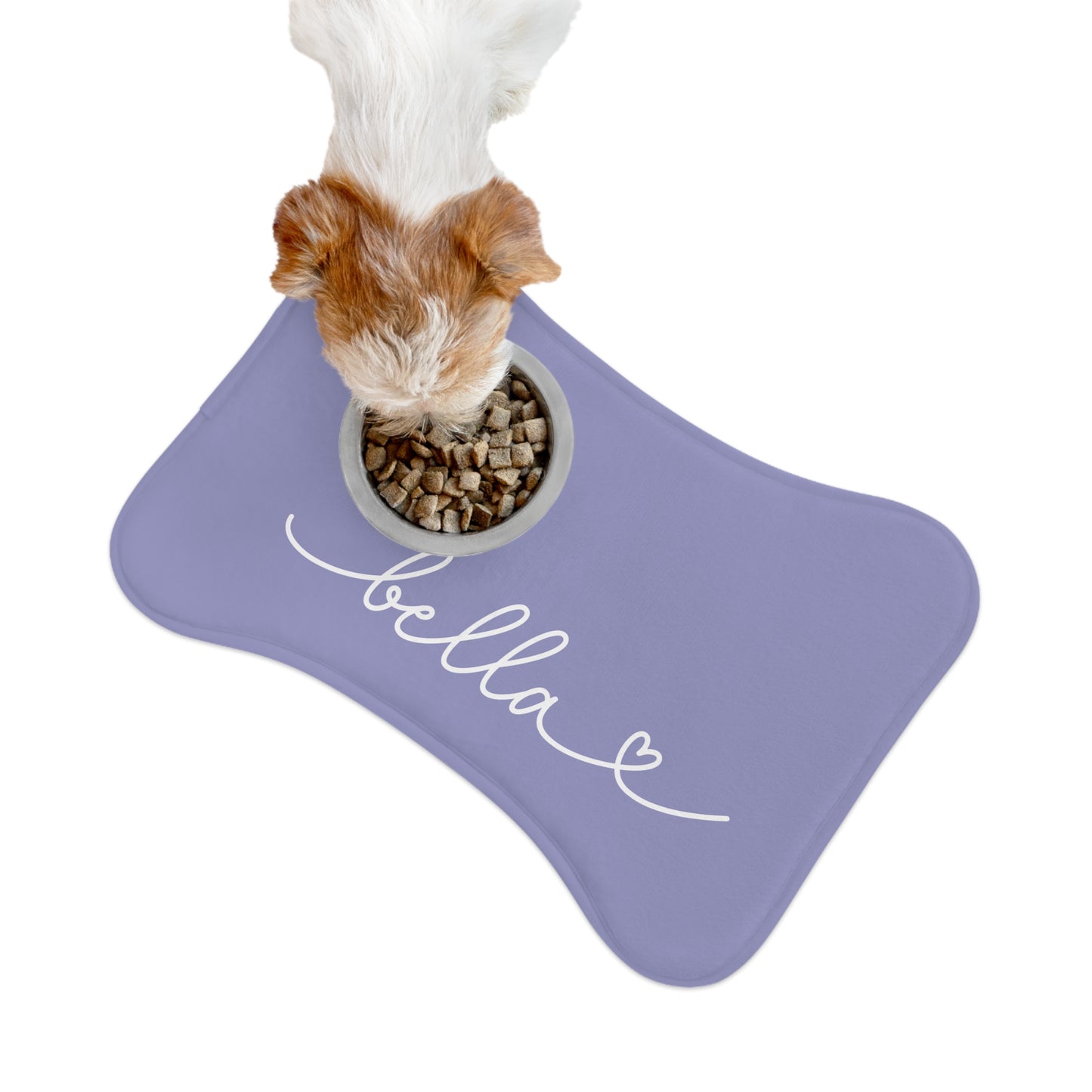 Personalized Lavender Dog Food Mat