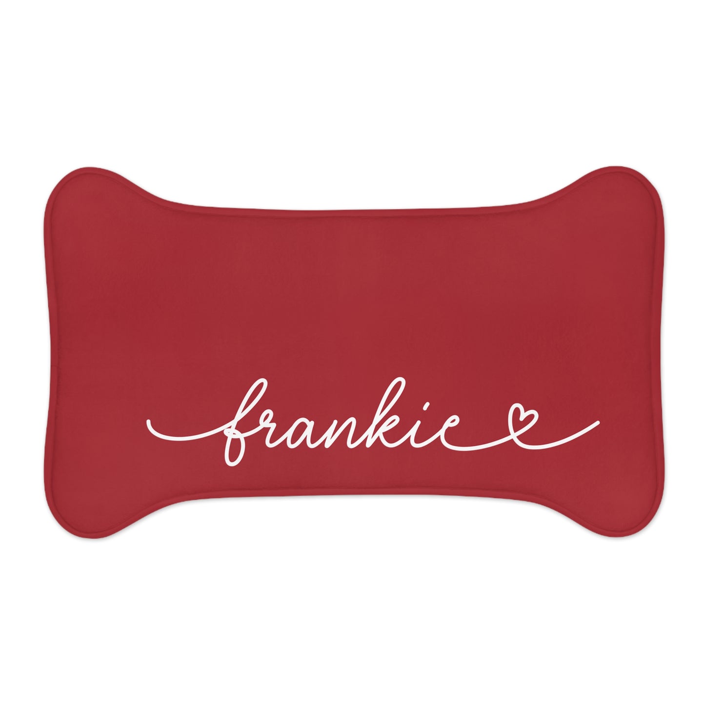 Personalized Red Dog Food Mat