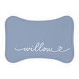 Personalized Medium Teal Dog Food Mat