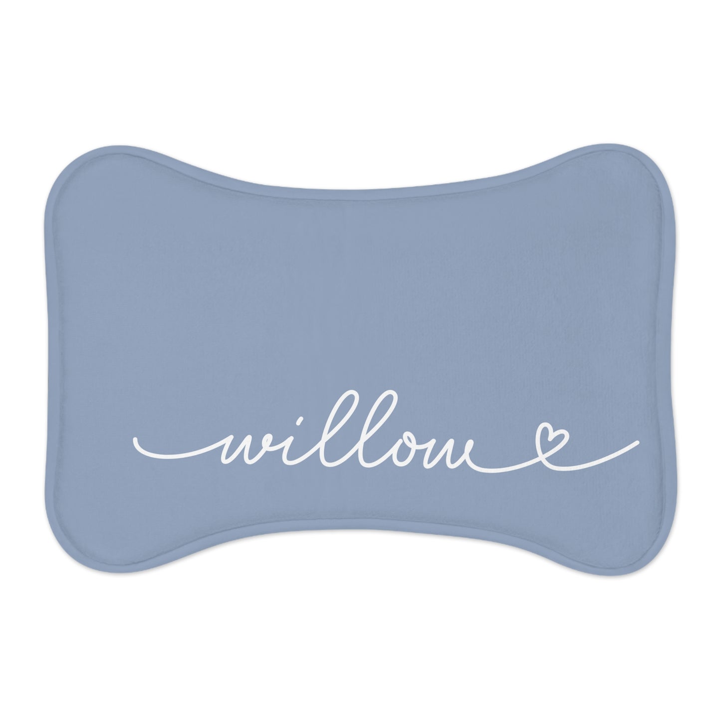 Personalized Medium Teal Dog Food Mat