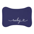 Personalized Violet Dog Food Mat