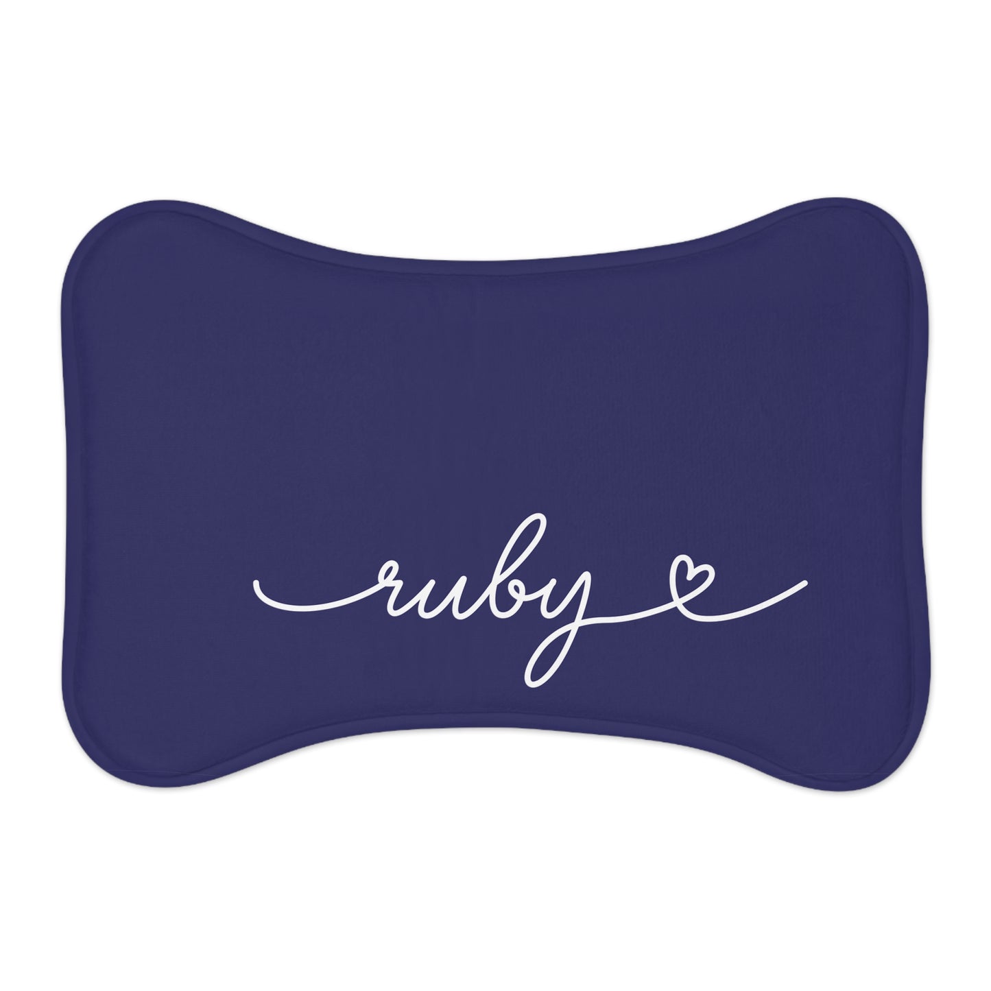 Personalized Violet Dog Food Mat