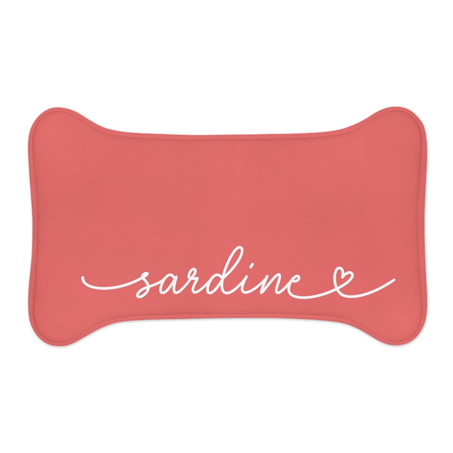 Personalized Salmon Pink Dog Food Mat