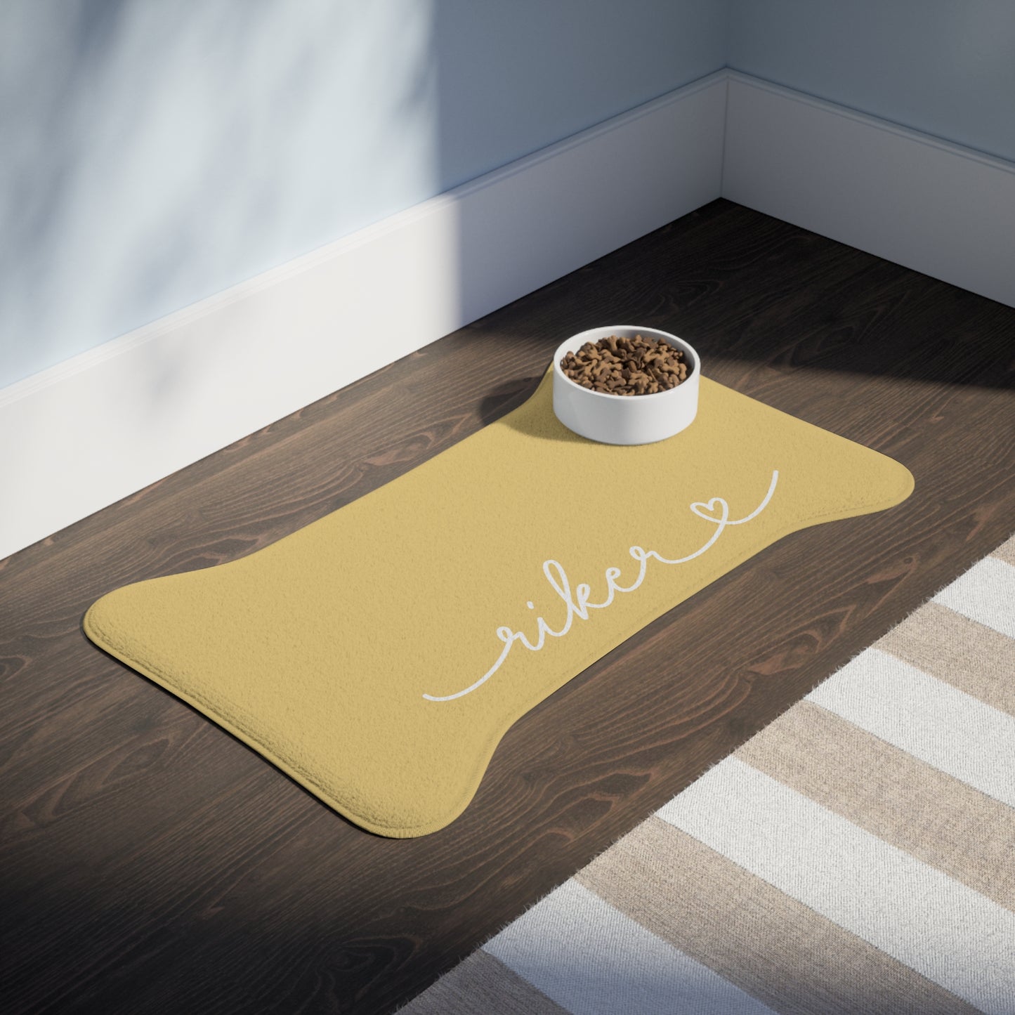 Personalized Lemon Dog Food Mat