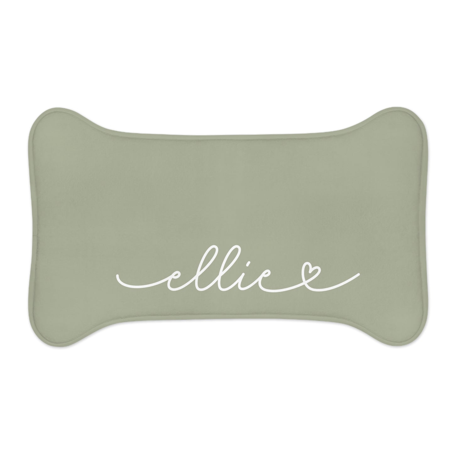 Personalized Sage Green Dog Food Mat