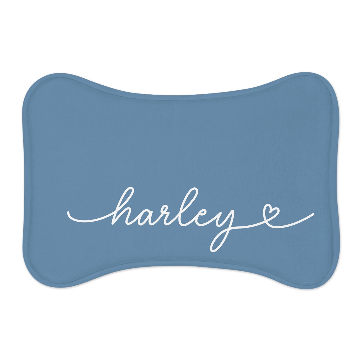 Personalized Jeans Blue Dog Food Mat