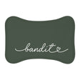 Personalized Forest Green Dog Food Mat