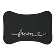Personalized Black Dog Food Mat