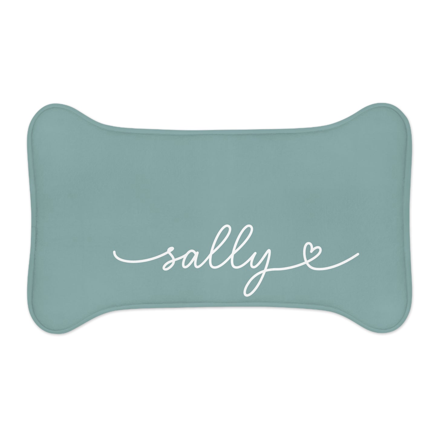 Personalized Dark Teal Dog Food Mat