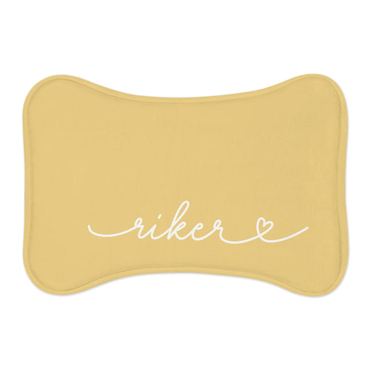 Personalized Lemon Dog Food Mat