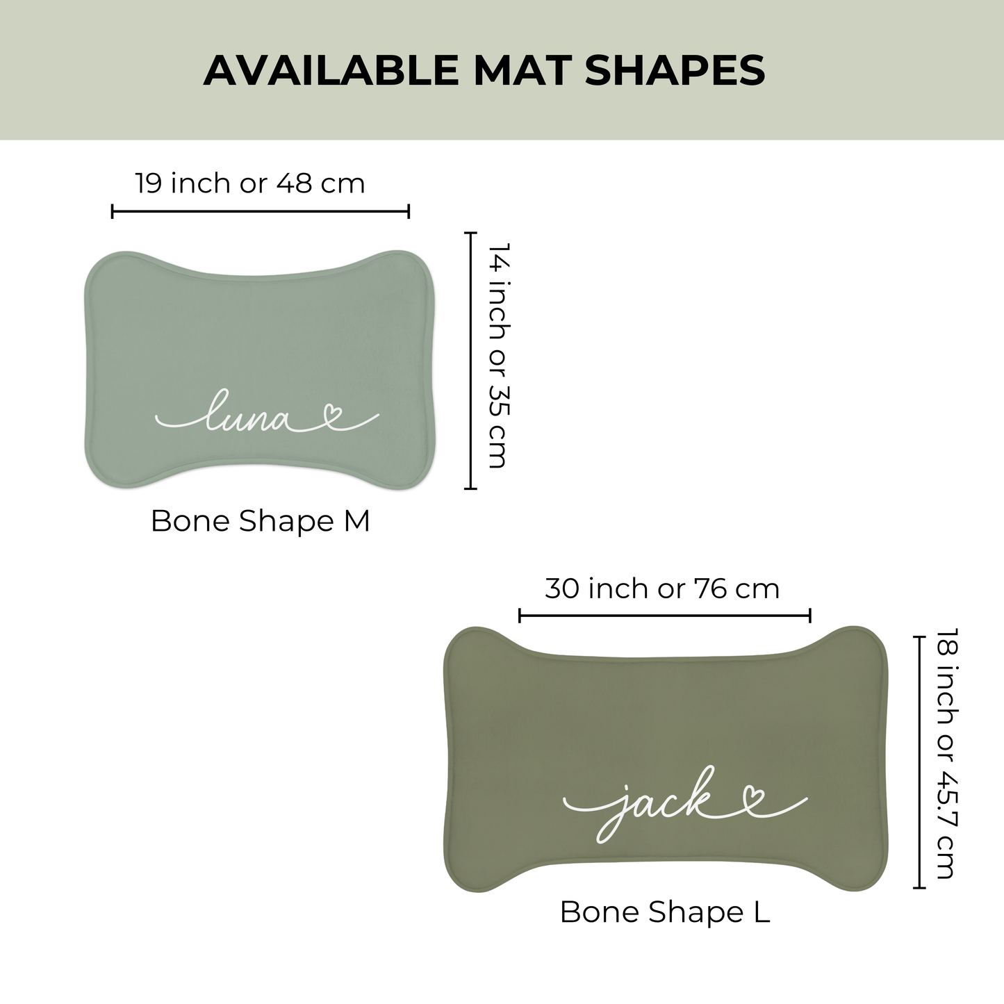 Custom Green Dog Food Mat