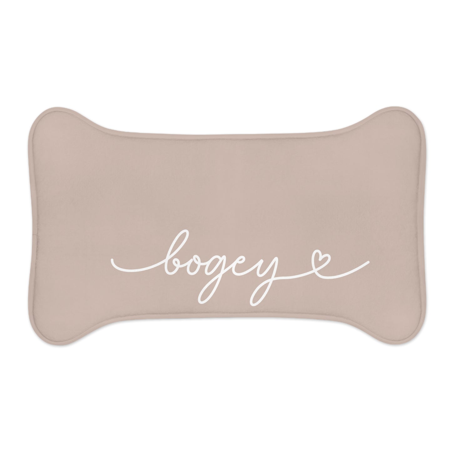 Personalized Beige Dog Food Mat