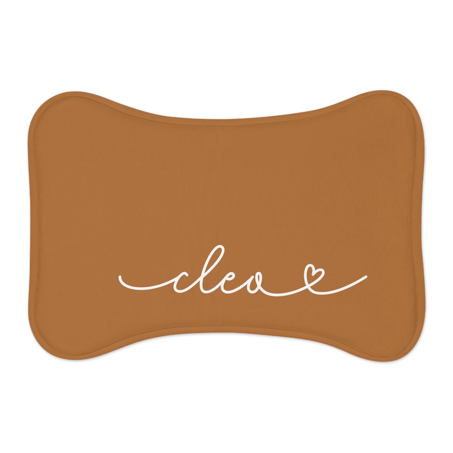 Personalized Cognac Dog Food Mat