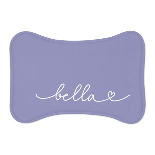 Personalized Lavender Dog Food Mat